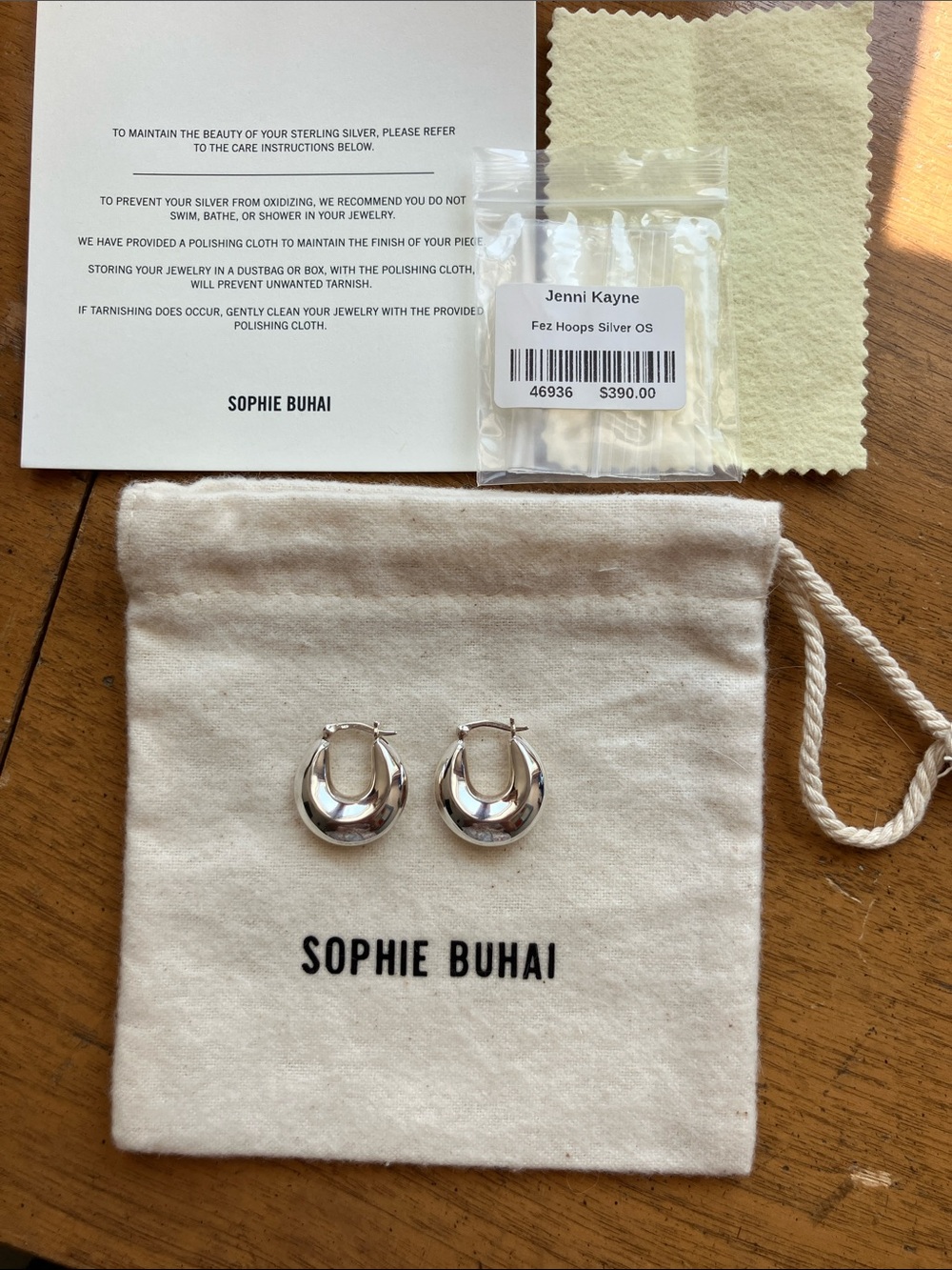 Sophie Buhai Fez Sterling Hoop Earrings - Picture 4 of 4
